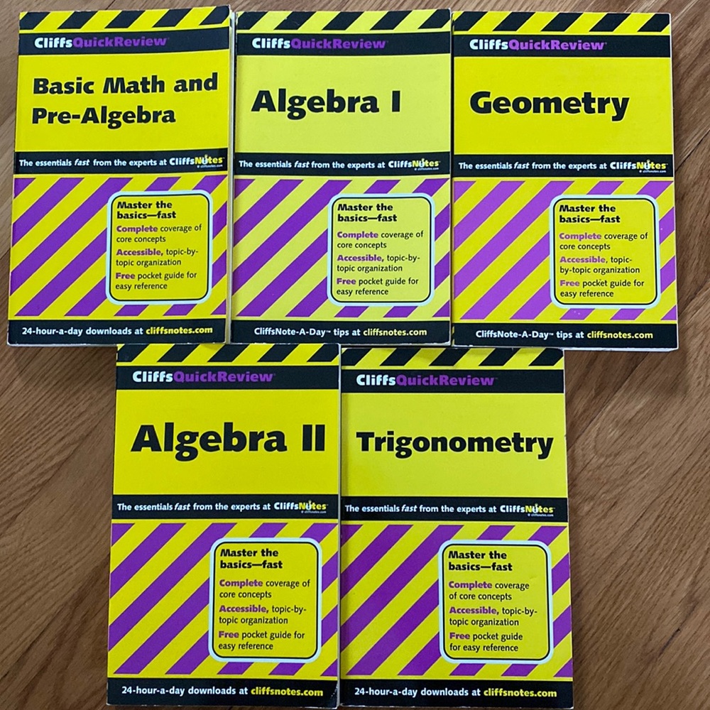 Cliffs Notes Quick Review book set